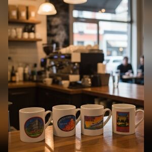 Grand American Hotel coffee mugs (4)